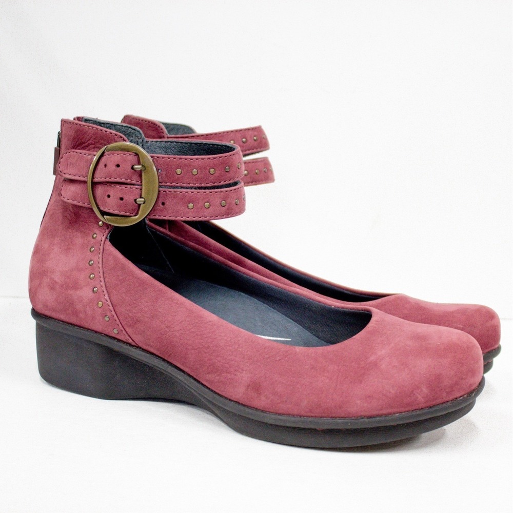 Dansko Lois Burgundy Suede Wedge Size 38 / 7.5 - 8 US SIZE - Picture 4 of 15